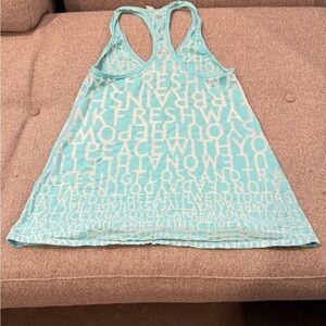 Lululemon Teal Graphic Tank Top